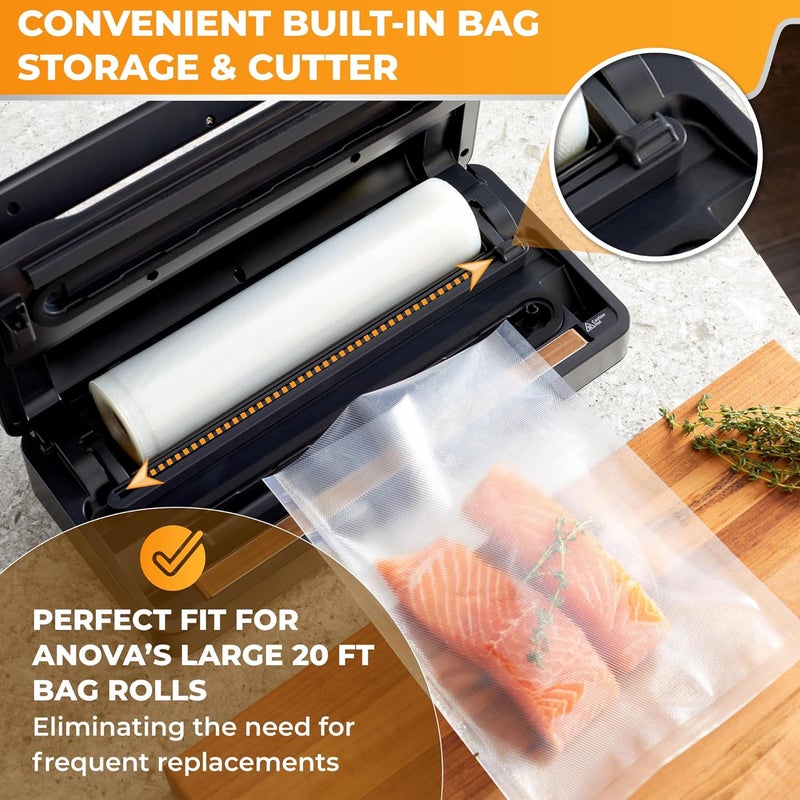 Anova Culinary Precision Vacuum Sealer Pro, Includes Large Bag Roll (19ft), Wet & Dry Dual Food Vacuum Sealer Machine for Sous Vide and Long-Term Storage, 2-Year Warranty - Image 3